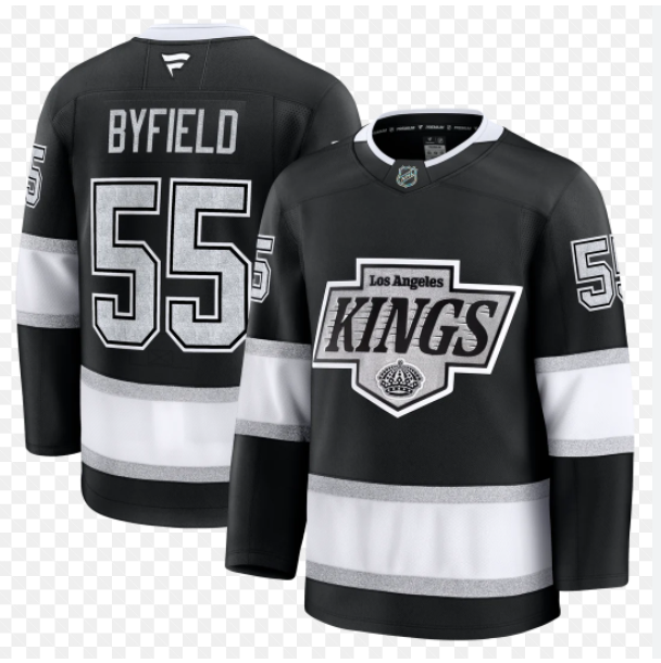 Men Los Angeles Kings #55 Quinton Byfield Fanatics Branded black Alternate Premier Breakaway Player NHL Jersey->los angeles kings->NHL Jersey